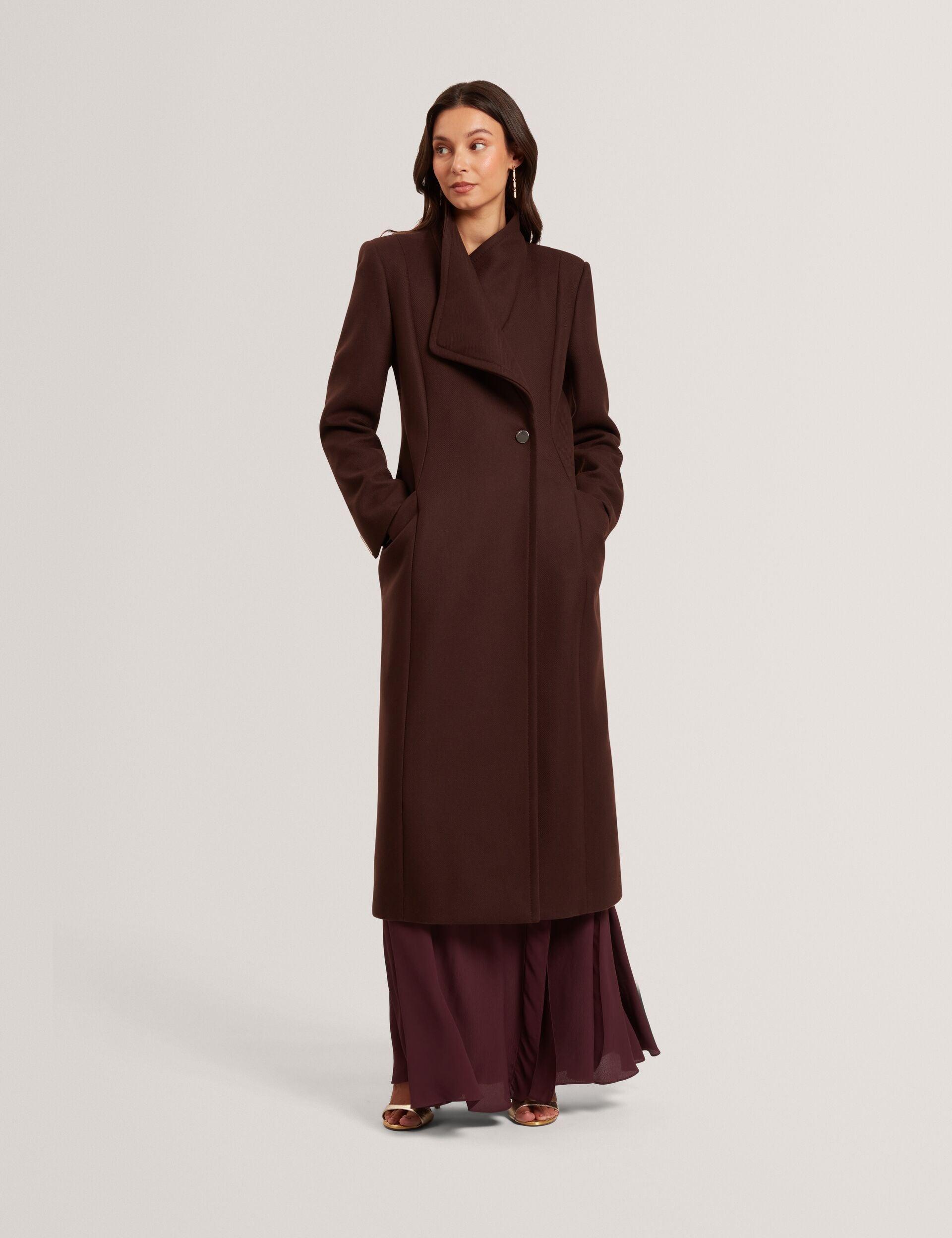 Wool Rich Hourglass Longline Wrap Coat by TED BAKER