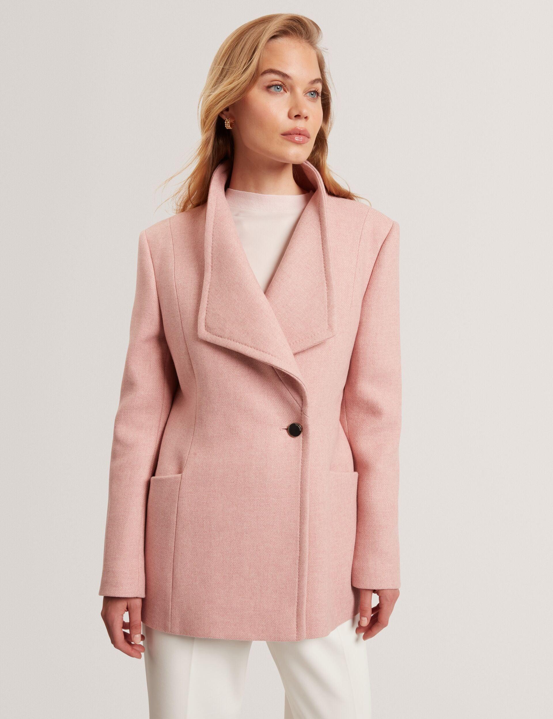 Wool Rich Hourglass Short Wrap Coat by TED BAKER