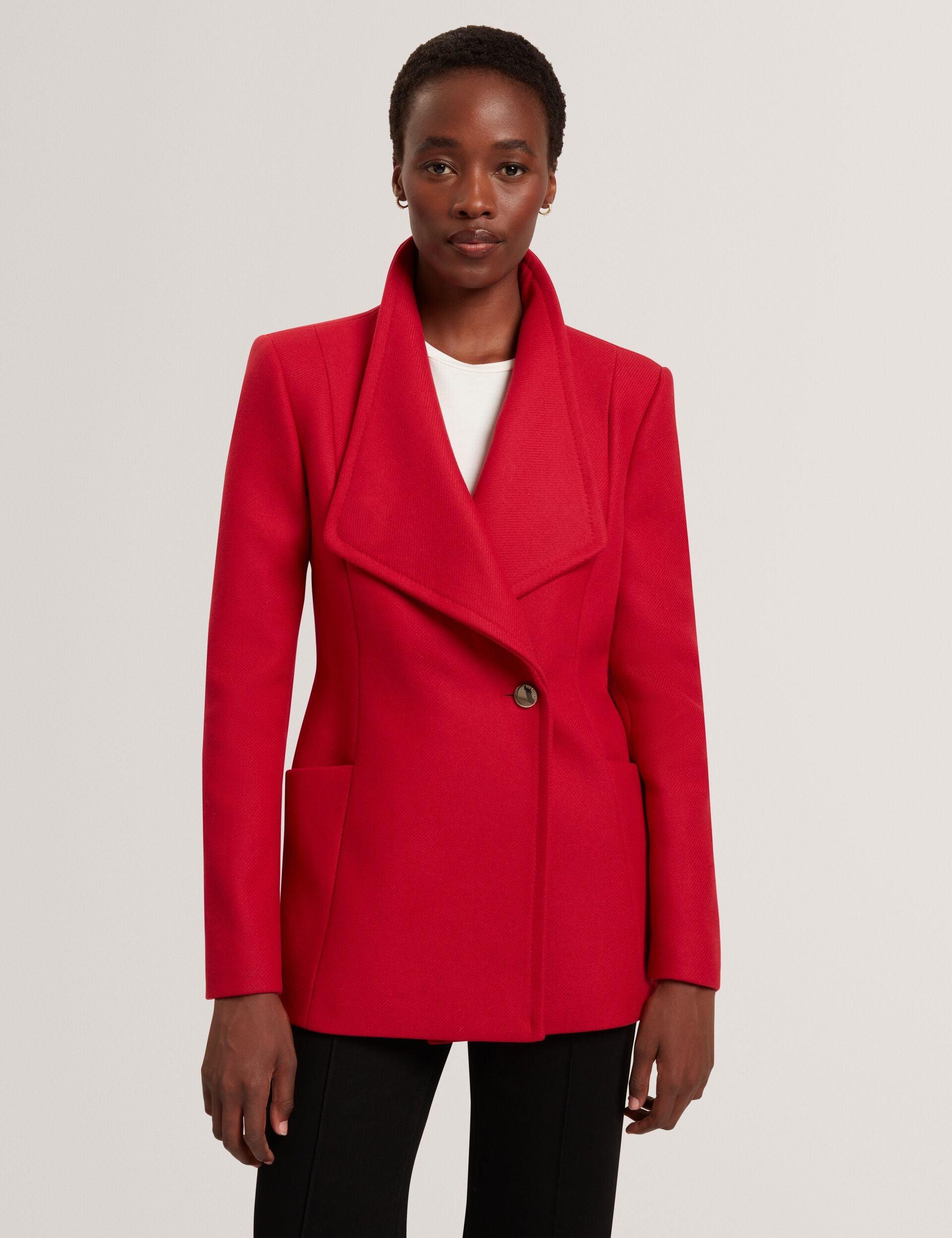 Wool Rich Hourglass Short Wrap Coat by TED BAKER