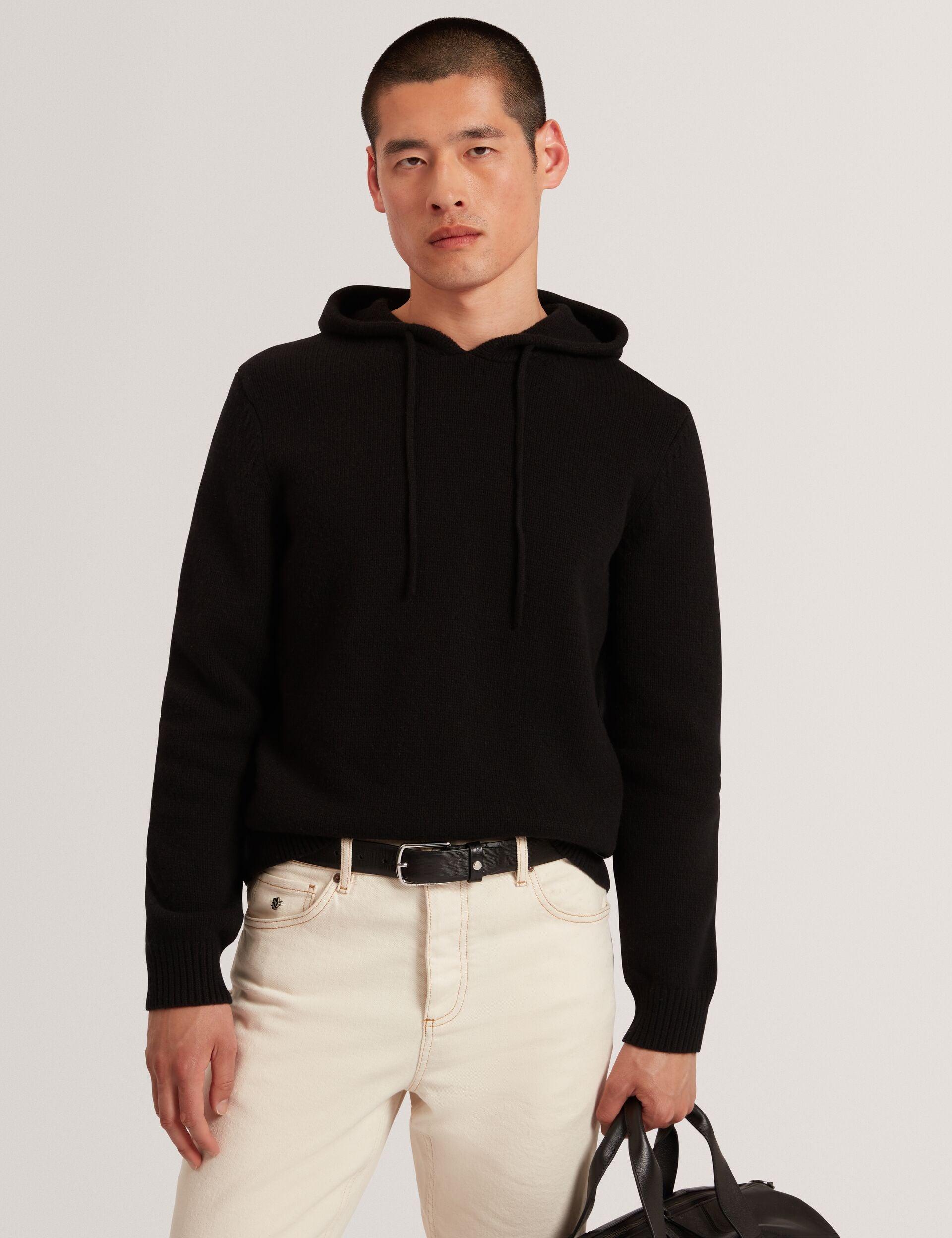Wool Rich Knit Long Sleeve Hoodie by TED BAKER