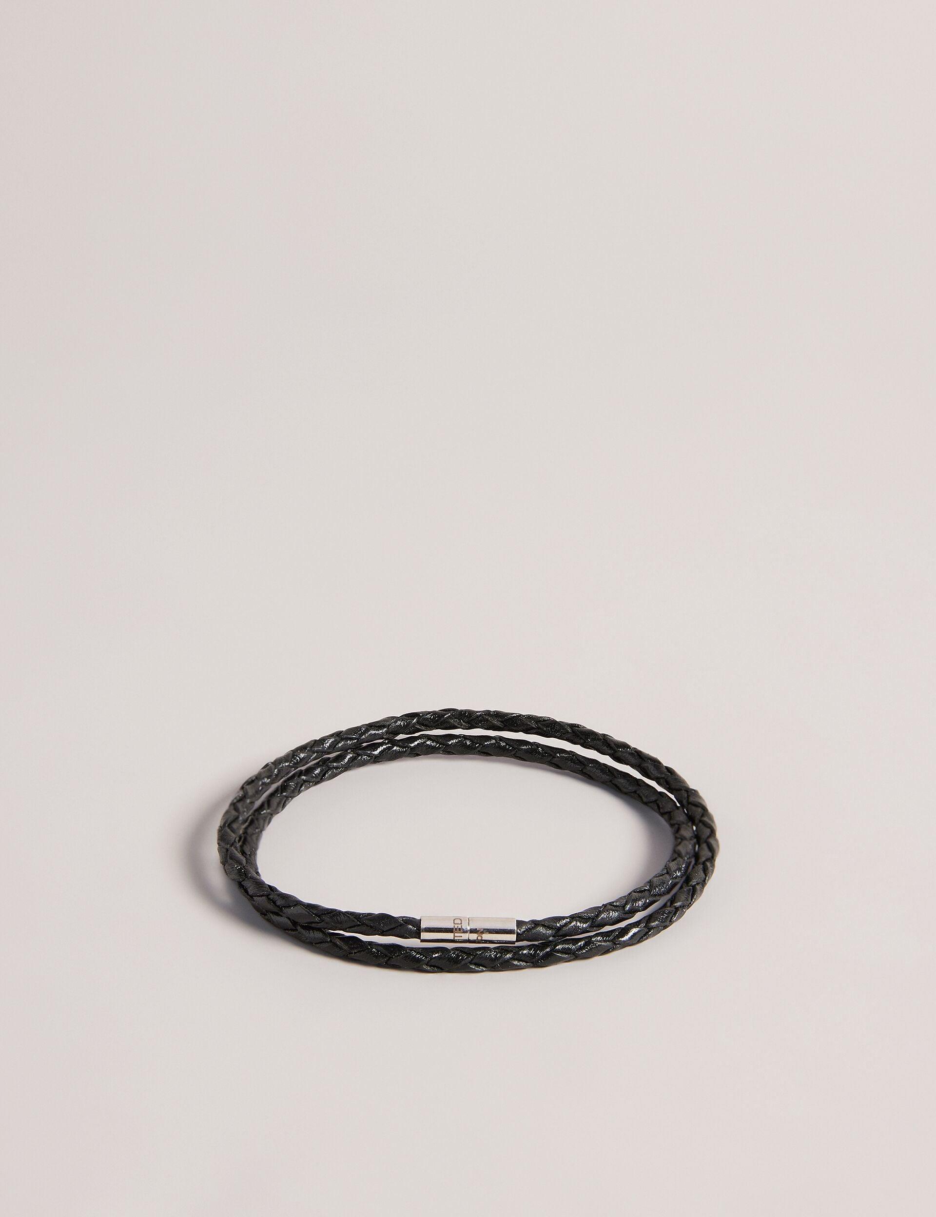 Woven Leather Looped Bracelet by TED BAKER