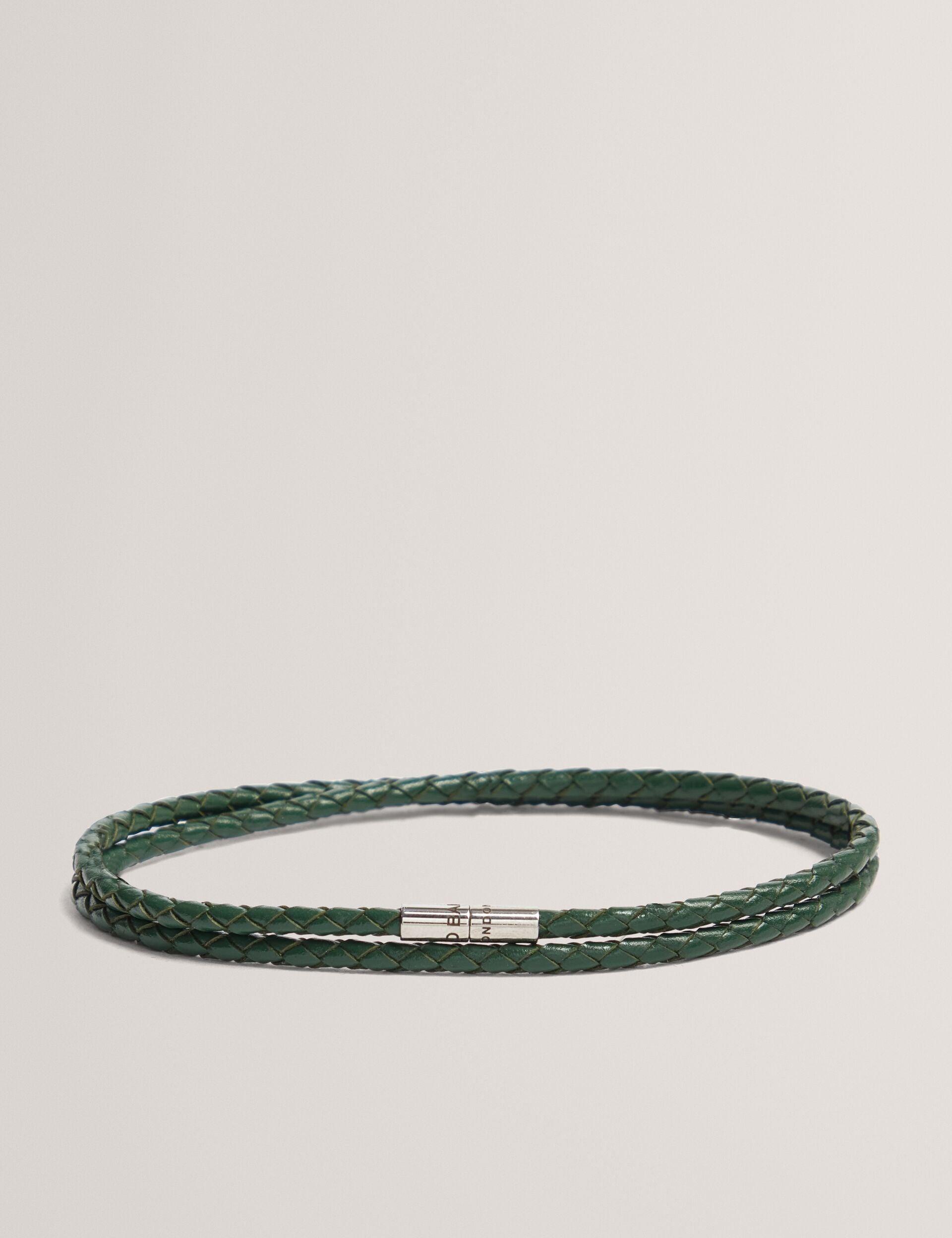 Woven Leather Looped Bracelet by TED BAKER
