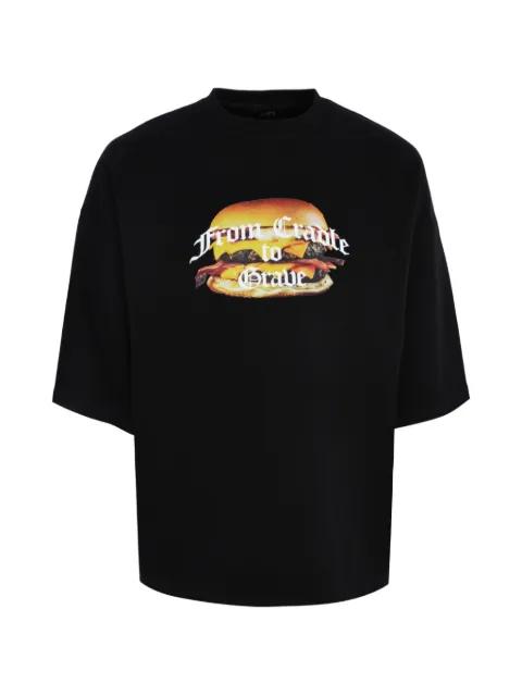 Burger print t-shirt by TEE LIBRARY