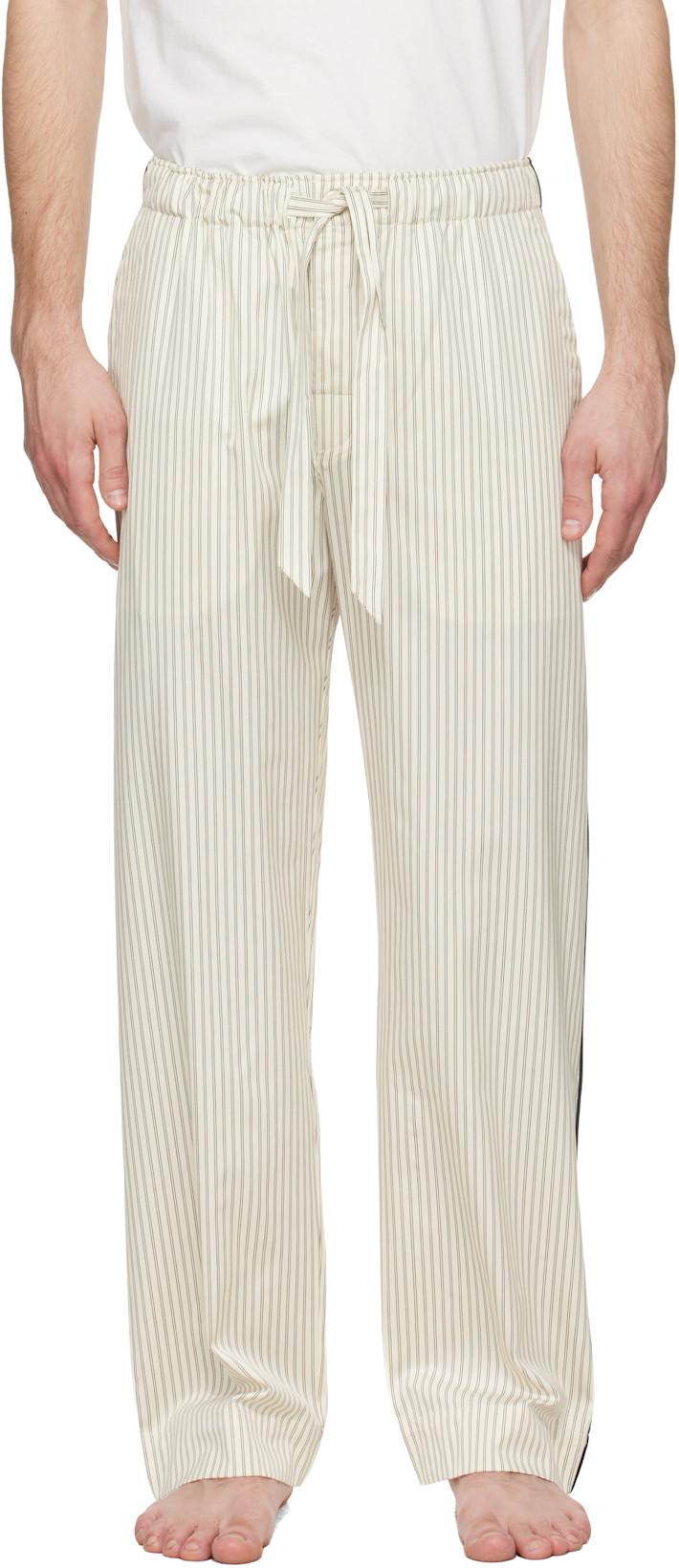 Beige Sateen Pyjama Pants by TEKLA