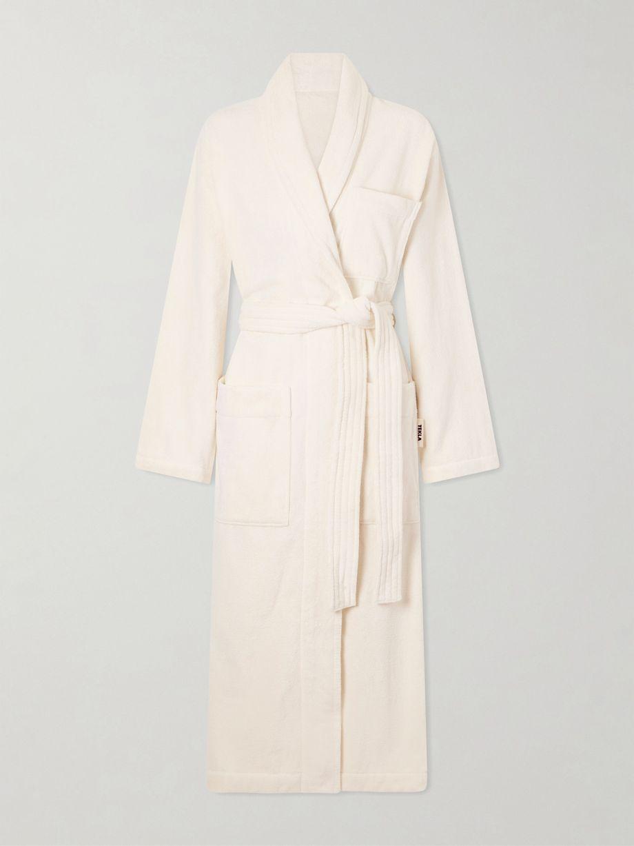 Belted organic cotton-terry robe by TEKLA