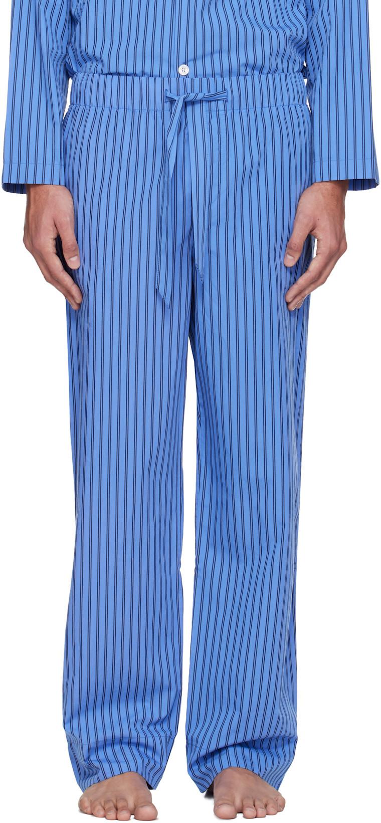 Blue Poplin Pyjama Pants by TEKLA