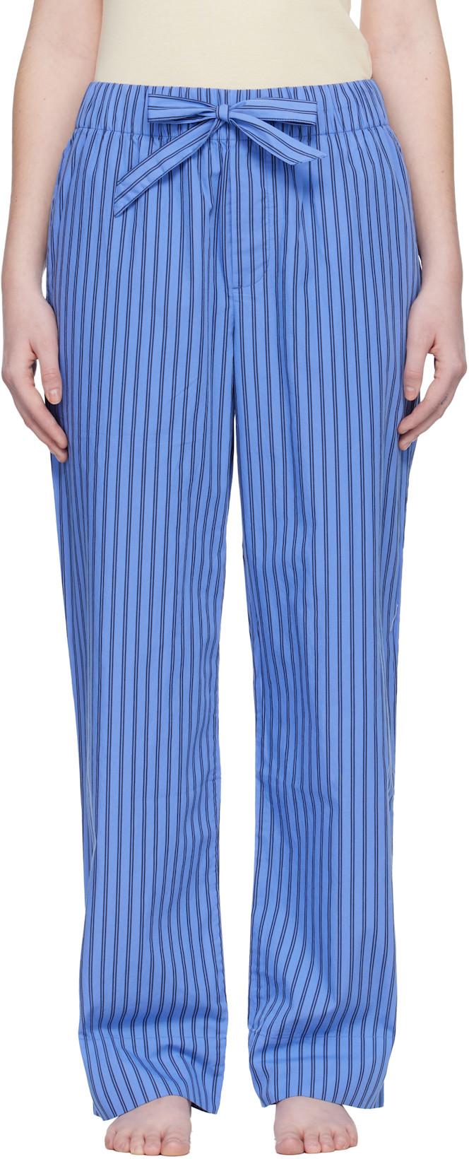 Blue Poplin Pyjama Pants by TEKLA