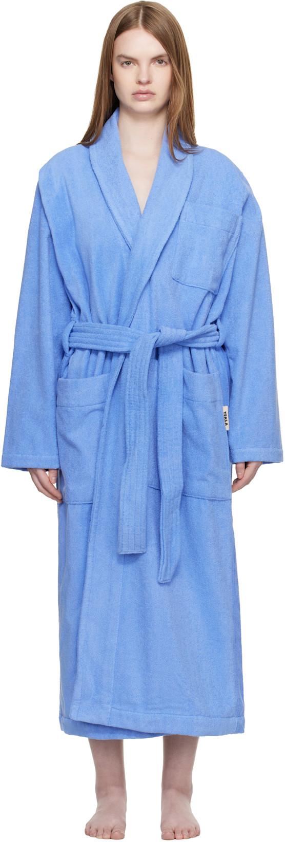 Blue Terry Classic Bathrobe by TEKLA