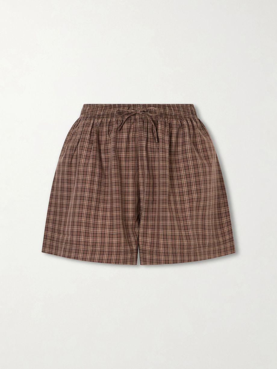 Checked organic cotton shorts by TEKLA