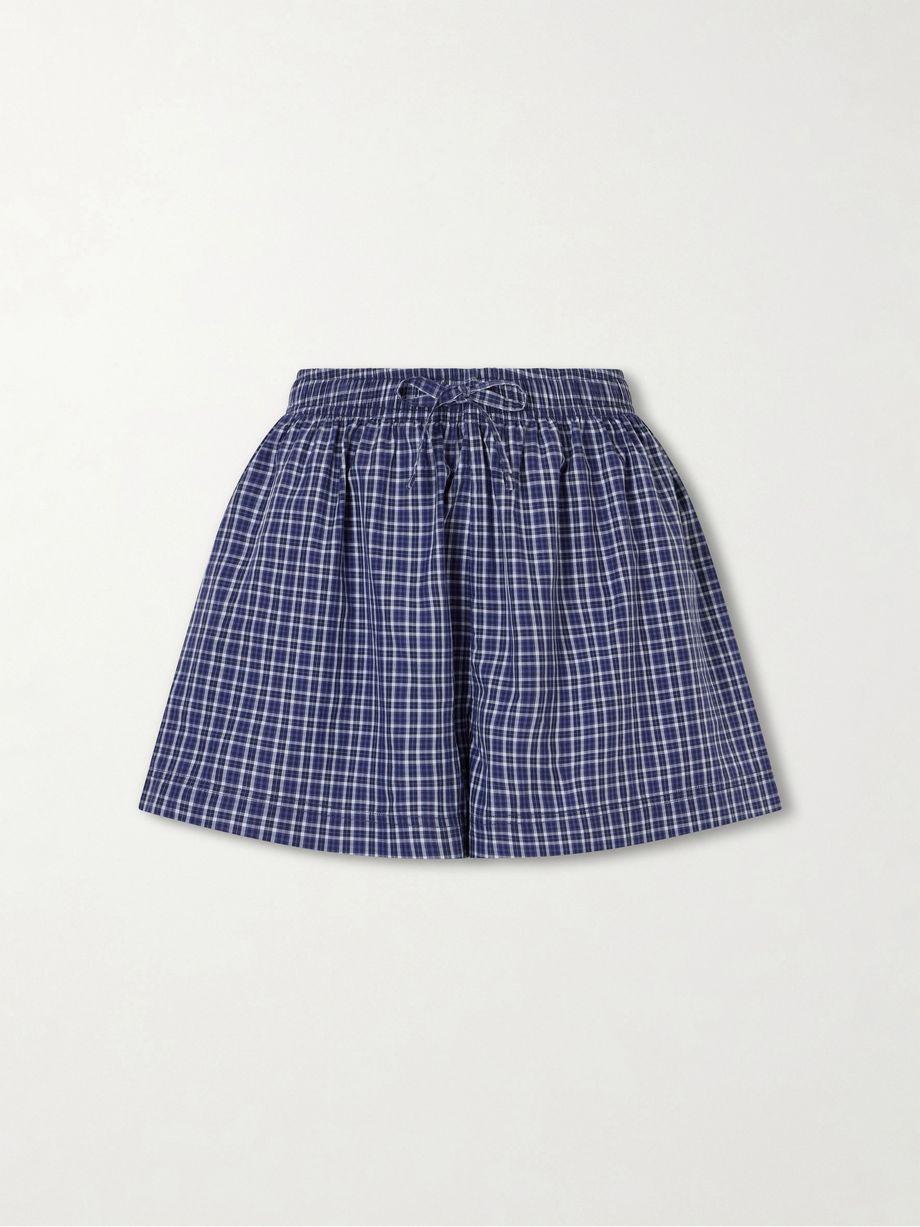 Checked organic cotton shorts by TEKLA