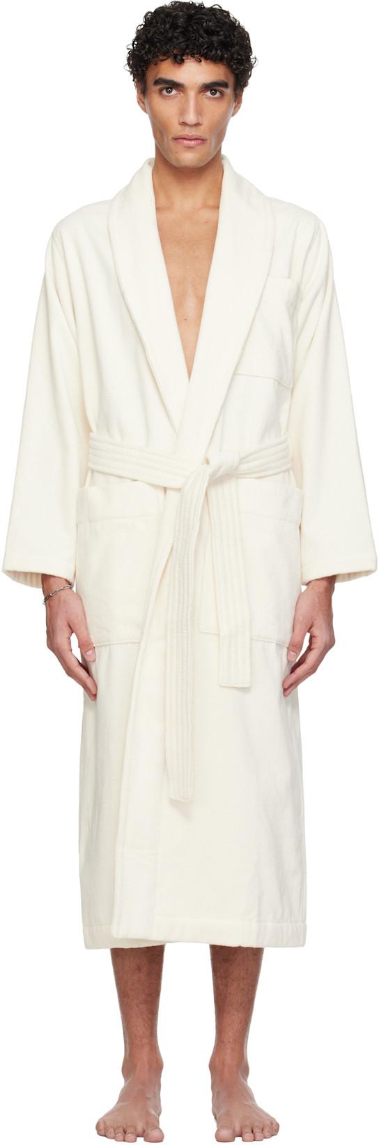 Off White Terry Classic Bathrobe by TEKLA