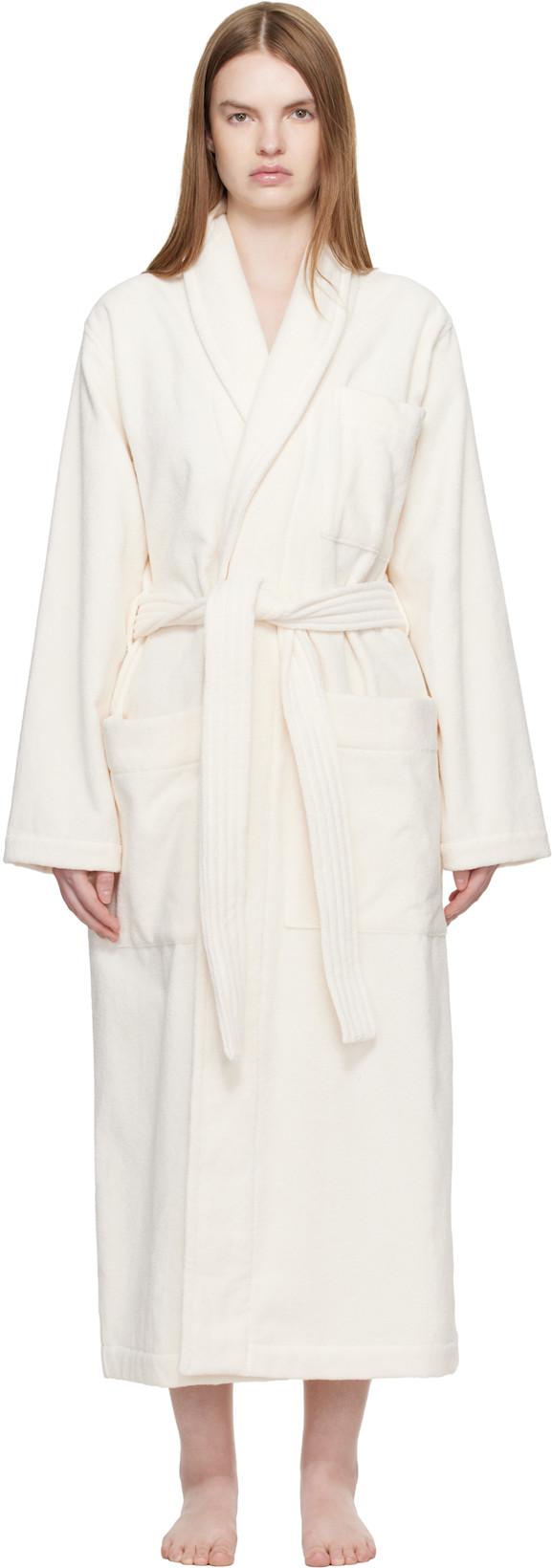 Off White Terry Classic Bathrobe by TEKLA