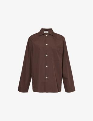 Patch-pocket cotton poplin pyjama shirt by TEKLA