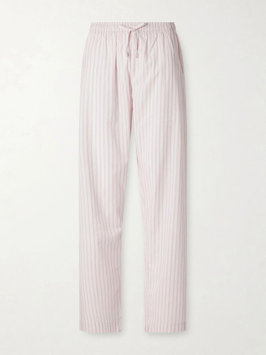 Striped organic cotton pajama pants by TEKLA