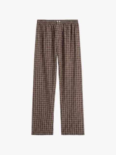 checked cotton pajamas by TEKLA