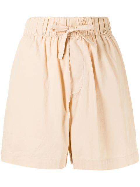 poplin drawstring pajama shorts by TEKLA