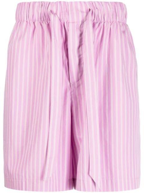 striped cotton pyjama shorts by TEKLA