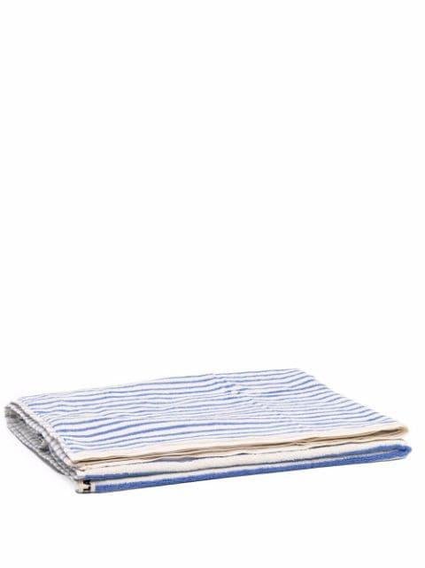 striped organic cotton towel by TEKLA