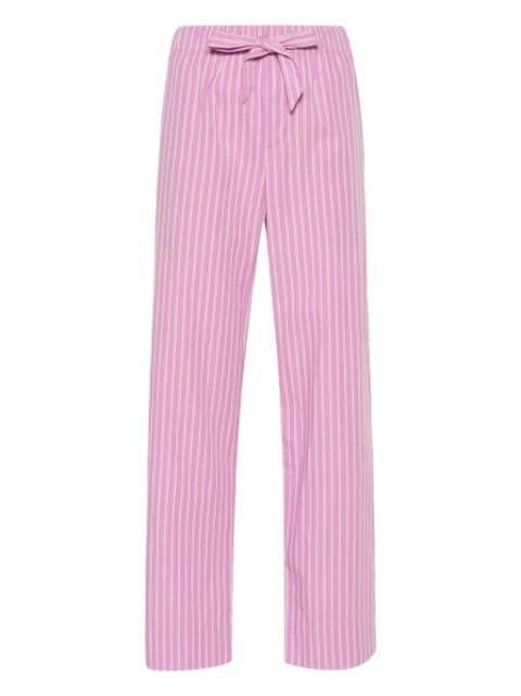 striped poplin pyjama pants by TEKLA