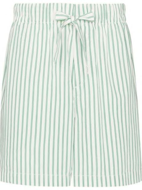 striped poplin pyjama shorts by TEKLA