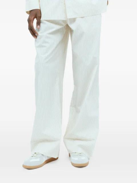 x Birkenstock tie-waist striped trousers by TEKLA