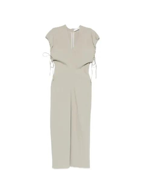 D. Luna drawstring V-neck midi dress by TELA