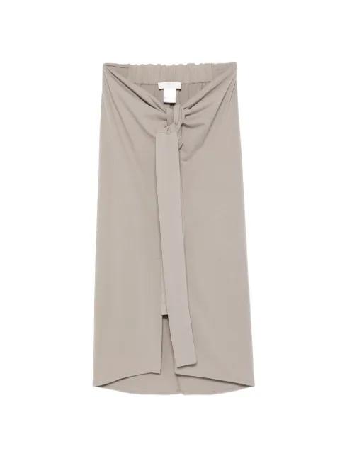 Rolling/Jrs knot slit midi skirt by TELA