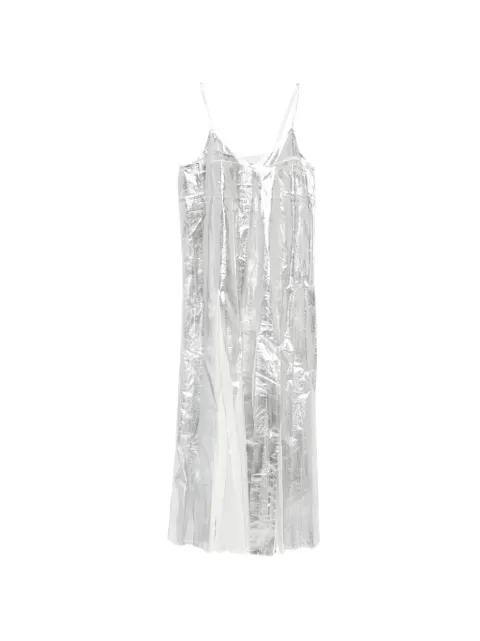 Yuki metallic-effect midi dress by TELA