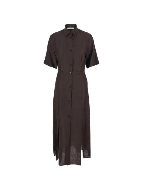 belted collared dress by TELA