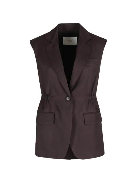 buttoned drawstring waistcoat by TELA
