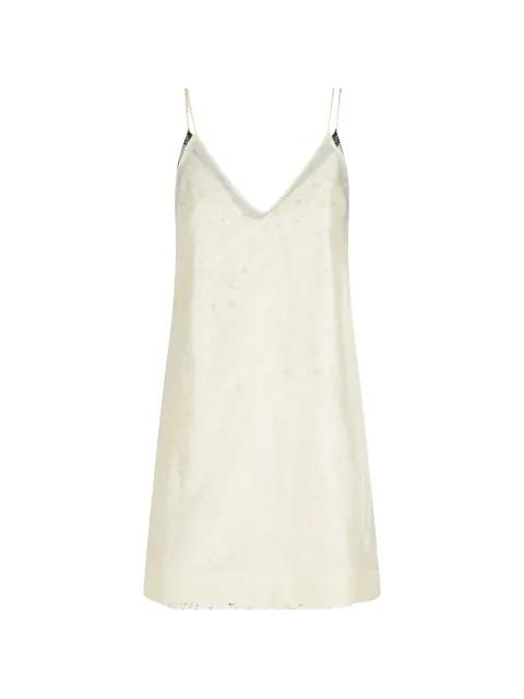 floral-prin V-neck mini dress by TELA