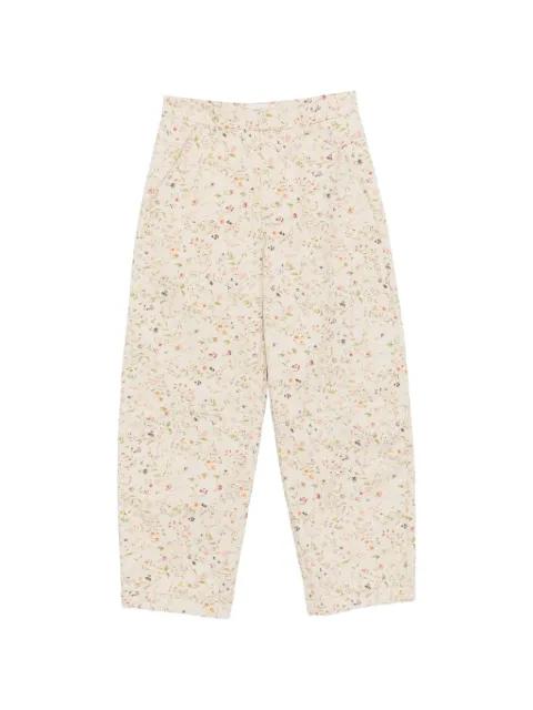 floral-print belt-loop trousers by TELA