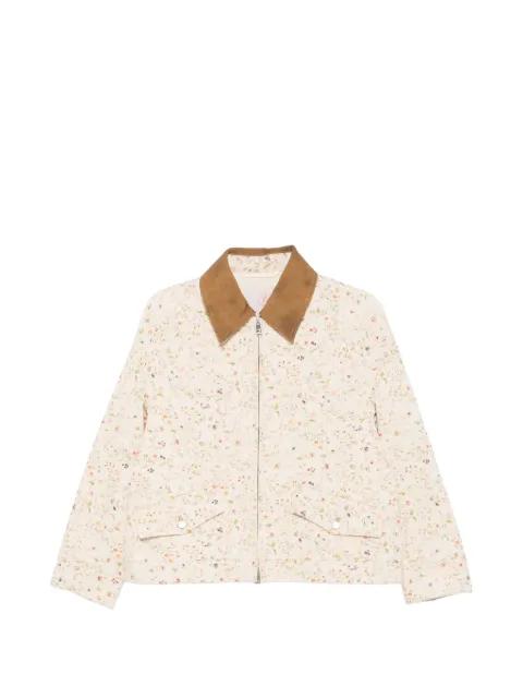 floral-print collar jacket by TELA