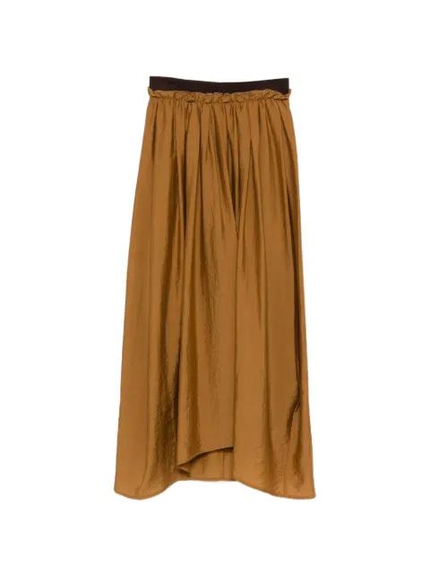 gathered zip-fastening skirt by TELA