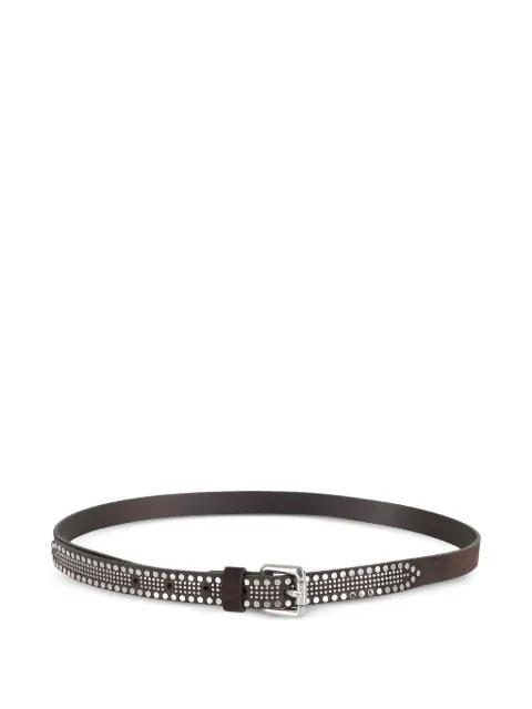 studded suede belt by TELA