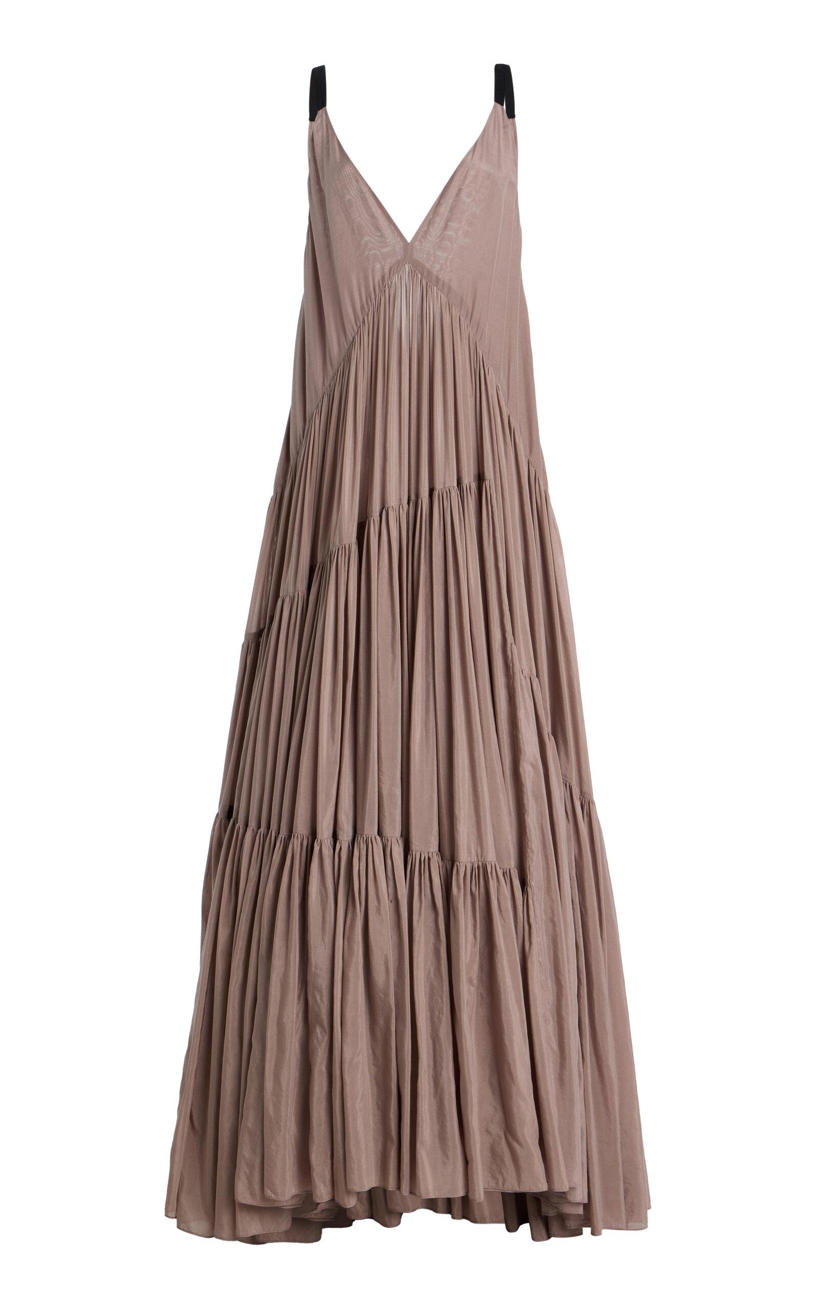 Temily Exclusive Theatre for Dreamers Tiered Silk-Blend Gown - Moda Operandi by TEMILY