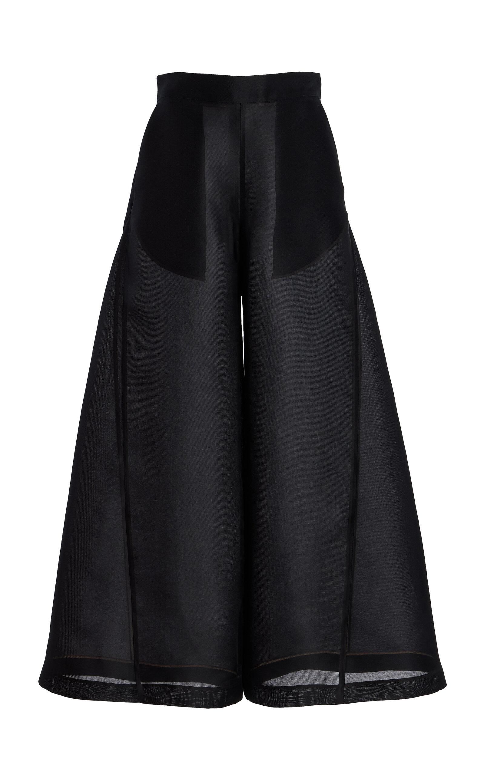 Temily Isoceles Silk-Gazar Trousers - Moda Operandi by TEMILY
