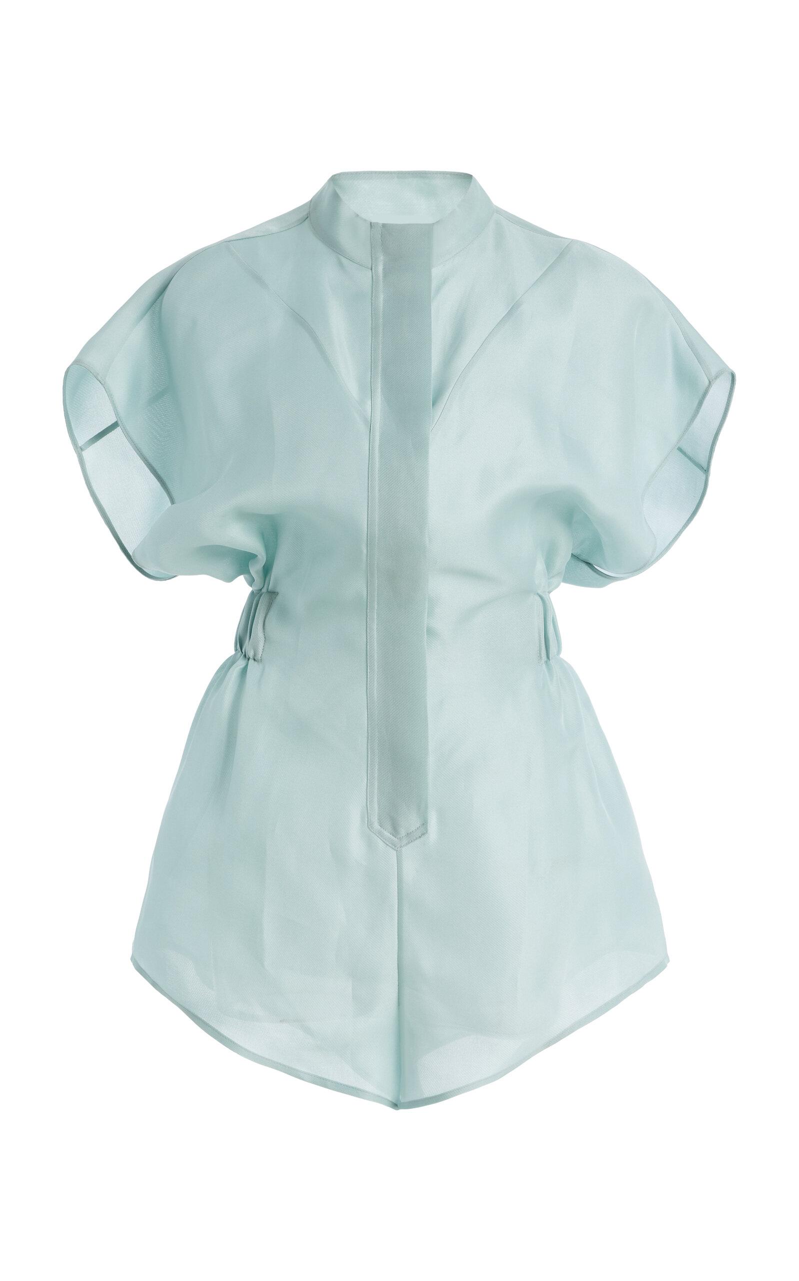 Temily Racer Silk Gazar Playsuit - Moda Operandi by TEMILY