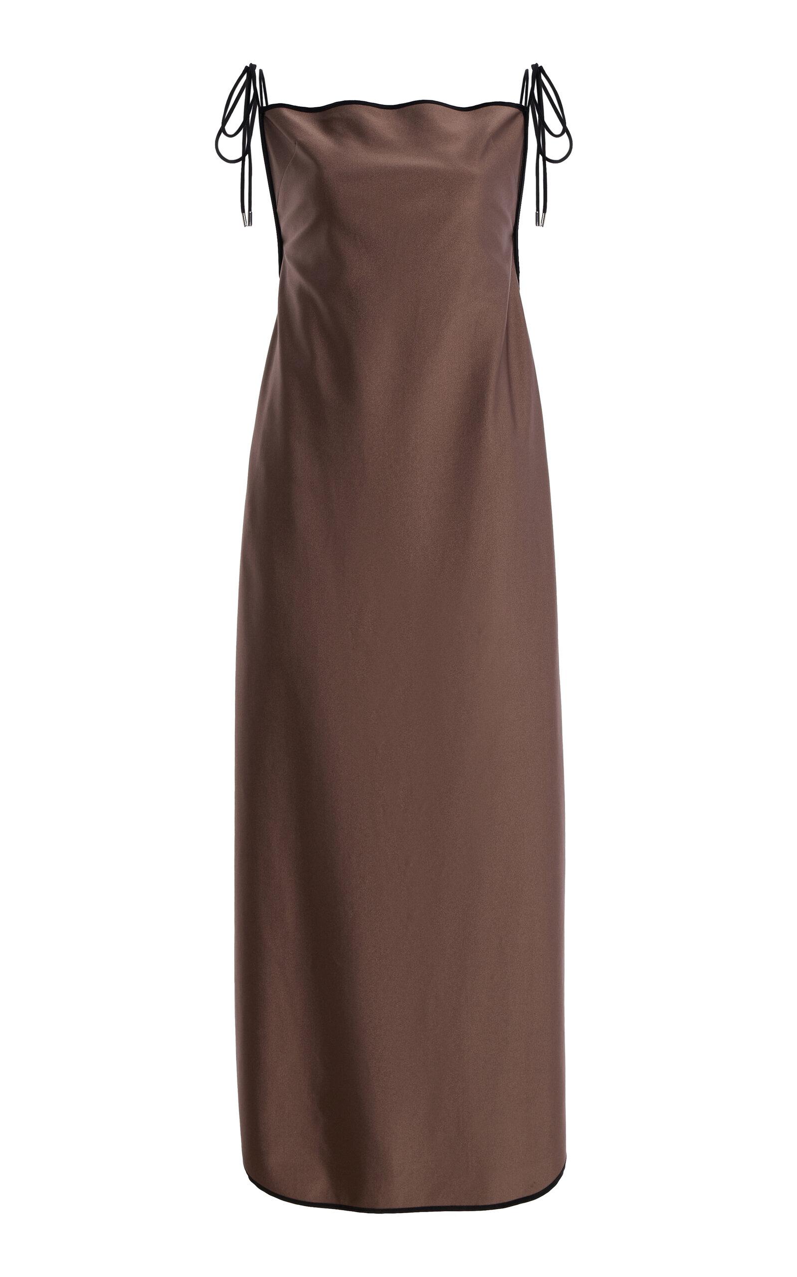 Temily Signature Summer Bones Satin Maxi Dress - Moda Operandi by TEMILY