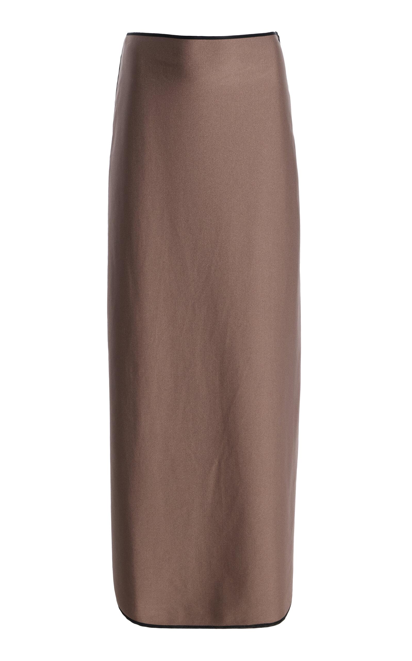 Temily Summer Bones Satin Sheath Maxi Skirt - Moda Operandi by TEMILY