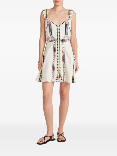 Avalon embroidered linen dress by TEMPERLEY LONDON