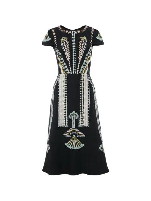 Avalon embroidered linen dress by TEMPERLEY LONDON