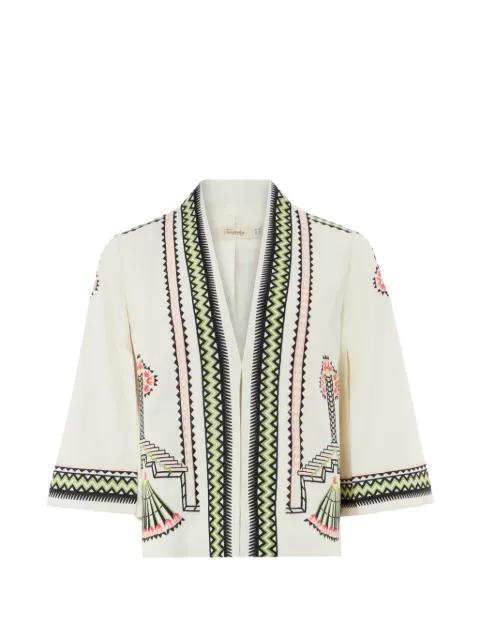 Avalon embroidered linen jacket by TEMPERLEY LONDON