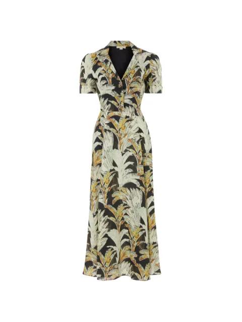 Baxter palm leaf-print dress by TEMPERLEY LONDON