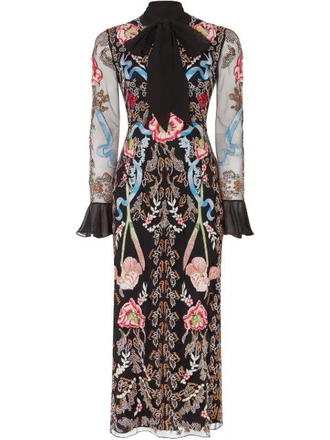 Bilbao Tie midi dress by TEMPERLEY LONDON