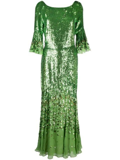 Celestial sequinned maxi dress by TEMPERLEY LONDON