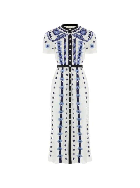 Edith embroidered shirt dress by TEMPERLEY LONDON