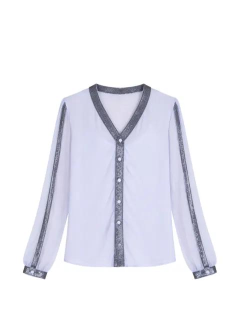 Filigree sequin-embellished shirt by TEMPERLEY LONDON