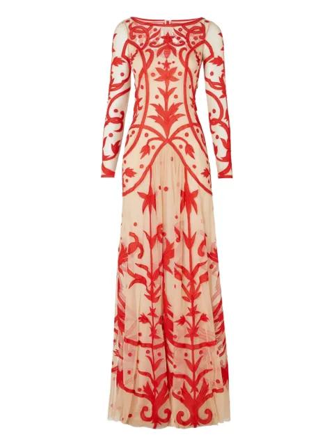 Francine embroidered long-sleeve gown by TEMPERLEY LONDON