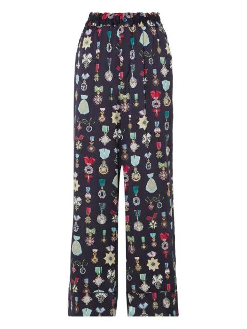Gloriette silk trousers by TEMPERLEY LONDON